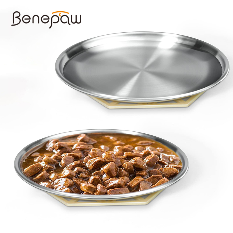 Royal Canin Food Medium - Benepaw 스테인레스 스틸 얕은 고양이 그릇,