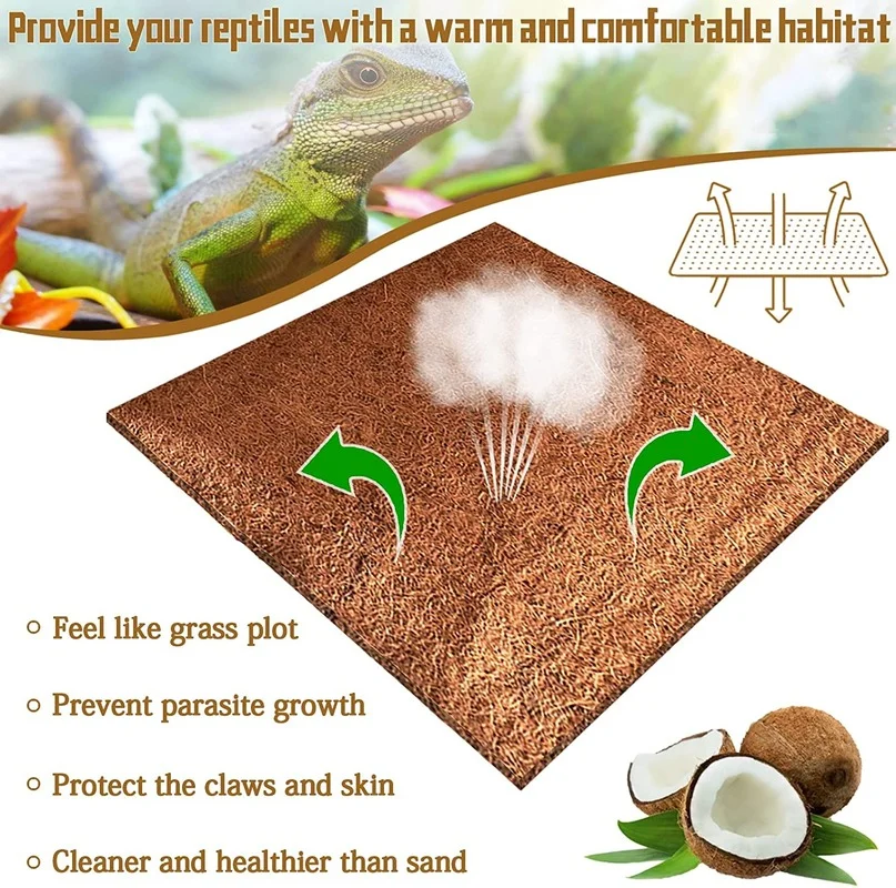 파충류 카펫 천연 코코넛 섬유 코이어 매트 애완 동물  - Substrate Coconut Fiber 리뷰 및 가격