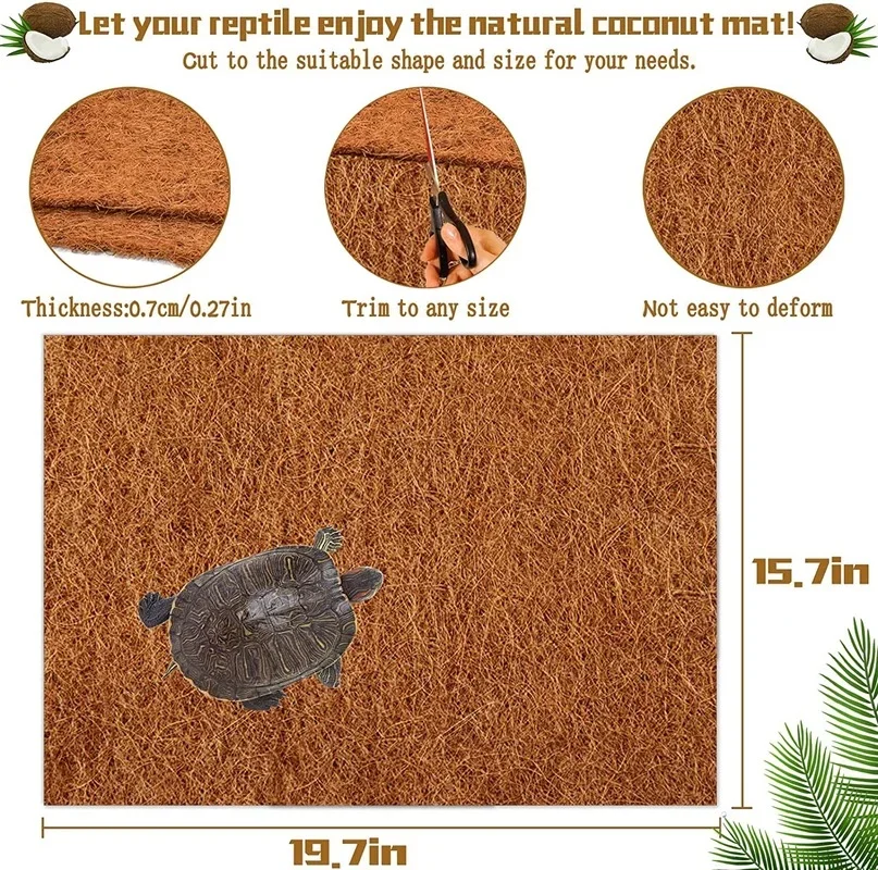 파충류 카펫 천연 코코넛 섬유 코이어 매트 애완동물 테 - Substrate Coconut Fiber 리뷰 및 가격